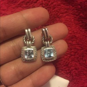 David yurman Renaissance topaz diamond earrings